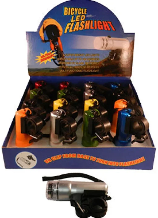 Diamond Visions Bicycle LED Flashlight Plastic 1 pk (Pack of 16)