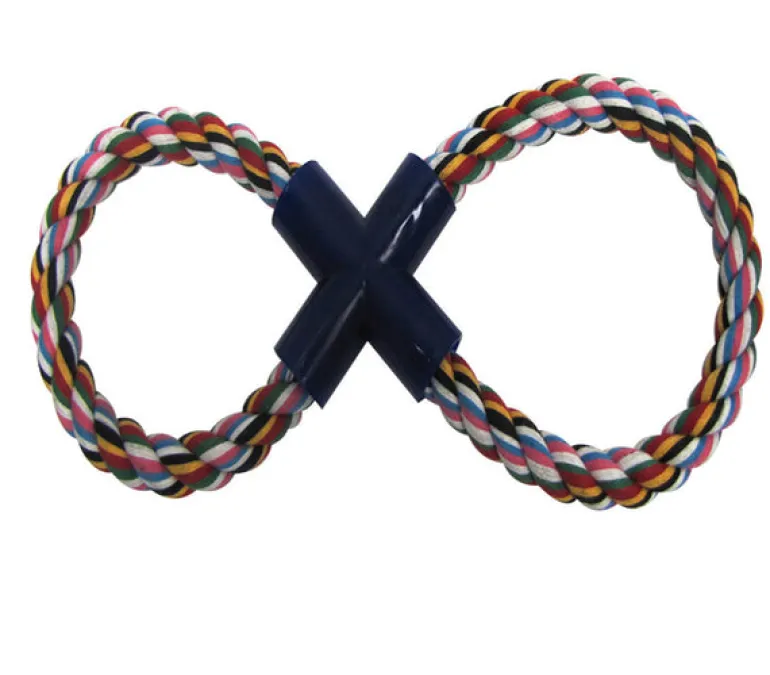 Digger's Multicolored Cotton Figure 8 Rope Dog Toy Small 10.5 L in.