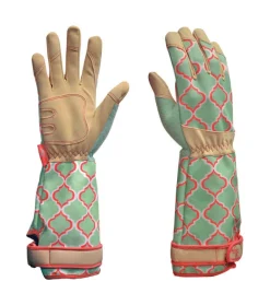 Digz Women's Indoor/Outdoor Rose Picker Gardening Gloves Green L 1 pk