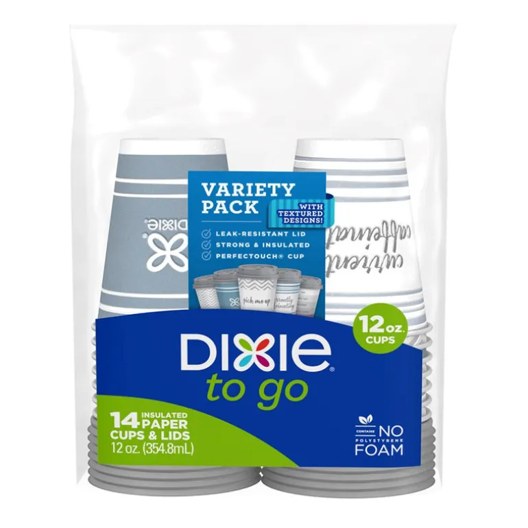 Dixie To Go Assorted Paper COFFEE HAZE Cups 14 pk (Pack of 8)