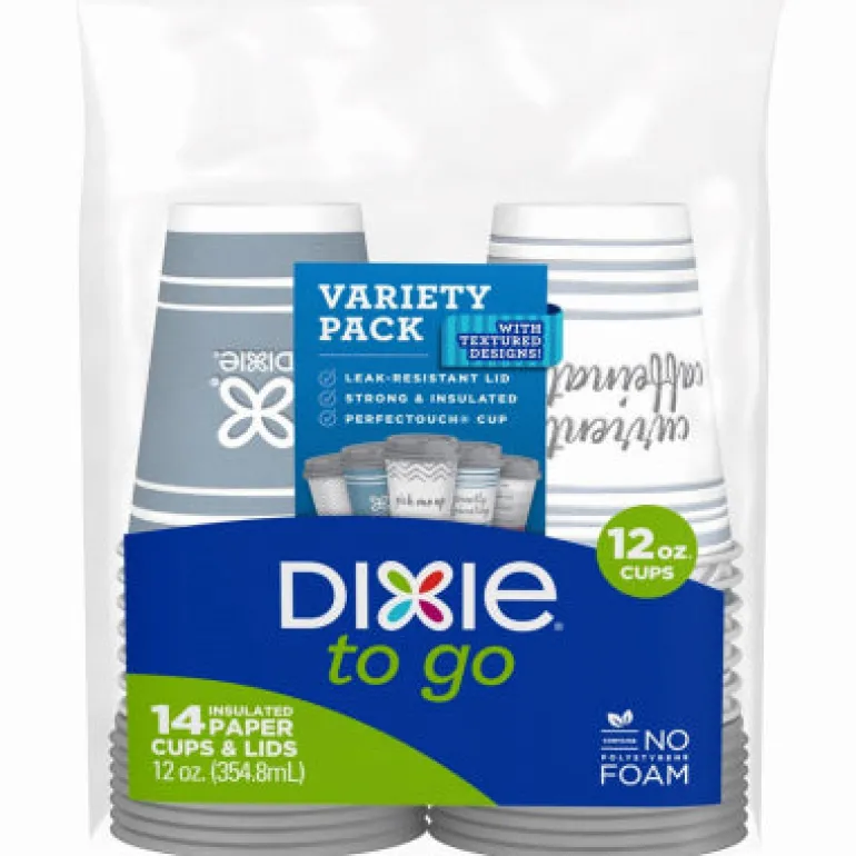 Dixie To Go Assorted Paper COFFEE HAZE Cups 14 pk (Pack of 8)