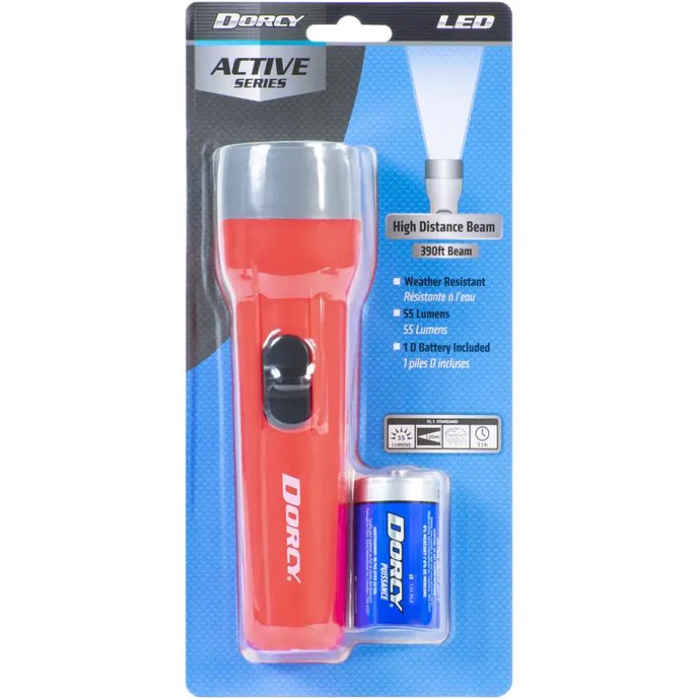Dorcy 55 lm Assorted LED Flashlight D Battery
