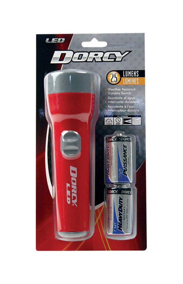 Dorcy 55 lm Assorted LED Flashlight D Battery