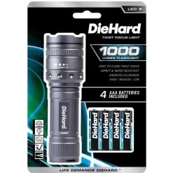 Dorcy DieHard 1000 lm Gray LED Flashlight AAA Battery
