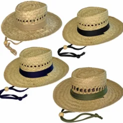Dorfman Pacific Unisex Hat Natural Assorted (Pack of 12)