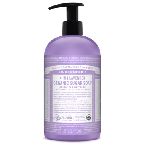 Dr. Bronner's Organic Lavender Scent Sugar Soap 24 oz. (Pack of 12)