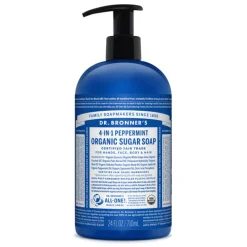 Dr. Bronner's Organic Peppermint Scent Sugar Soap 24 oz. (Pack of 12)