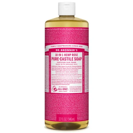 Dr. Bronner's Organic Rose Scent Pure-Castile Liquid Soap 32 oz. 1 pk (Pack of 12)
