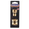 Dramm Brass Threaded Heavy-Duty Quick Connector Hose Adapter 3/4 Dia. in.