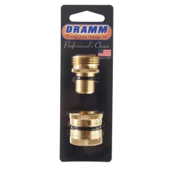 Dramm Brass Threaded Heavy-Duty Quick Connector Hose Adapter 3/4 Dia. in.
