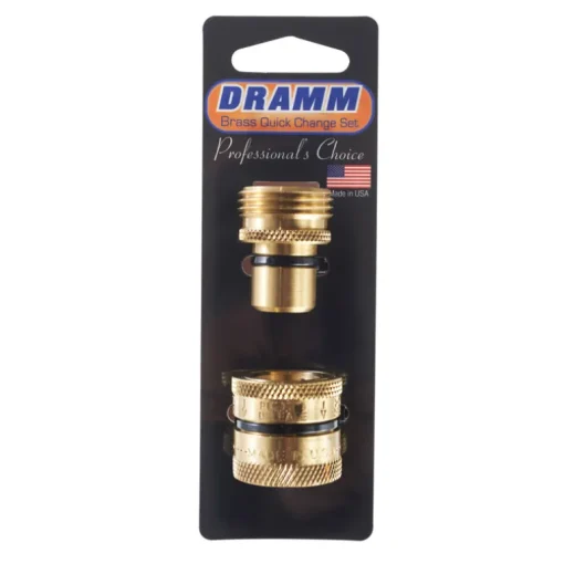 Dramm Brass Threaded Heavy-Duty Quick Connector Hose Adapter 3/4 Dia. in.