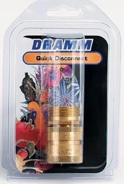Dramm Brass Threaded Heavy-Duty Quick Connector Hose Adapter 3/4 Dia. in.