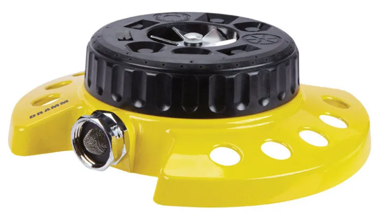 Dramm ColorStorm Metal Sled Base 9-Pattern Turret Sprinkler 575 sq ft 1 pk