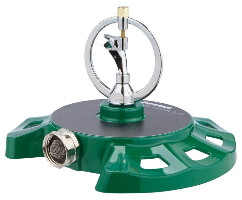 Dramm ColorStorm Plastic/Zinc Sled Base Spinning Sprinkler 1100 sq ft