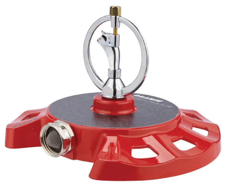 Dramm ColorStorm Plastic/Zinc Sled Base Spinning Sprinkler 1100 sq ft