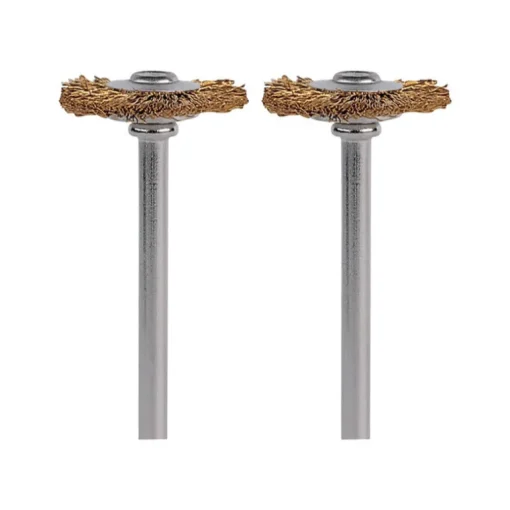 Dremel 3/4 in. X 1.7 in. L Brass Brush 2 pk