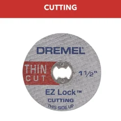 Dremel EZ Lock 1-1/2 in. D X 1/8 in. Aluminum Oxide Metal Cut-Off Wheel 5 pc