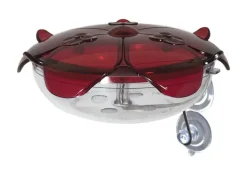 Droll Yankees Ruby Sipper Hummingbird 5 oz. Polycarbonate Window Mount Nectar Feeder 3 ports (Pack of 6)