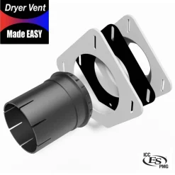 Dryer Vent Made Easy White Plastic Dryer Vent Kit 8.25 L x 30 Dia. in.