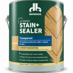 Duckback 300 to 400 sq. ft. Coverage Area Transparent Honeywood Stain & Sealer 1 gal. (Pack of 4)