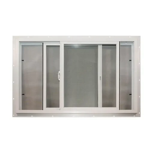 Duo-Corp Agriclass Double Slider White Glass/Vinyl Window 23.5 in. L X 23.5 in. H 1 pk