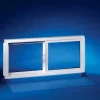 Duo-Corp Vinyl & 1.5 Thick in. Insulated Glass Double Slider Basement Window 32 x 18 in.