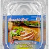 Durable Foil D41110 17" Aluminum Rectangular Roaster With Rack (Pack of 12)
