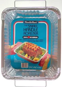 Durable Foil D75113 11-5/8" Aluminum HandleWareâ„¢ The Small Handleâ„¢ Roaster