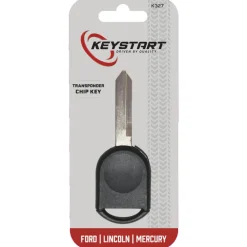 Duracell KeyStart Black/Silver Plastic Double Sided Automotive Chipkey for Ford H84-PT Transponder Key