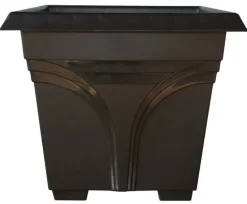 Dynamic Design DP1510BK 15" Black Medallion Poly Deck Box (Pack of 10)