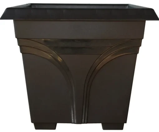 Dynamic Design DP1510BK 15" Black Medallion Poly Deck Box (Pack of 10)