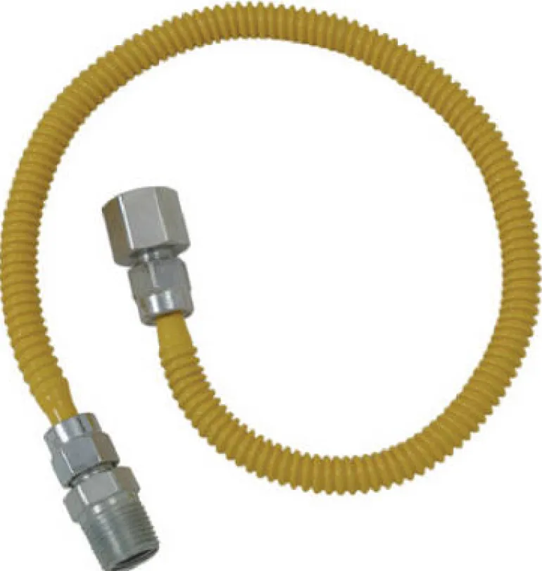 Eastman 1/2 in. FIP X 1/2 in. D MIP 24 in. Stainless Steel Gas Connector