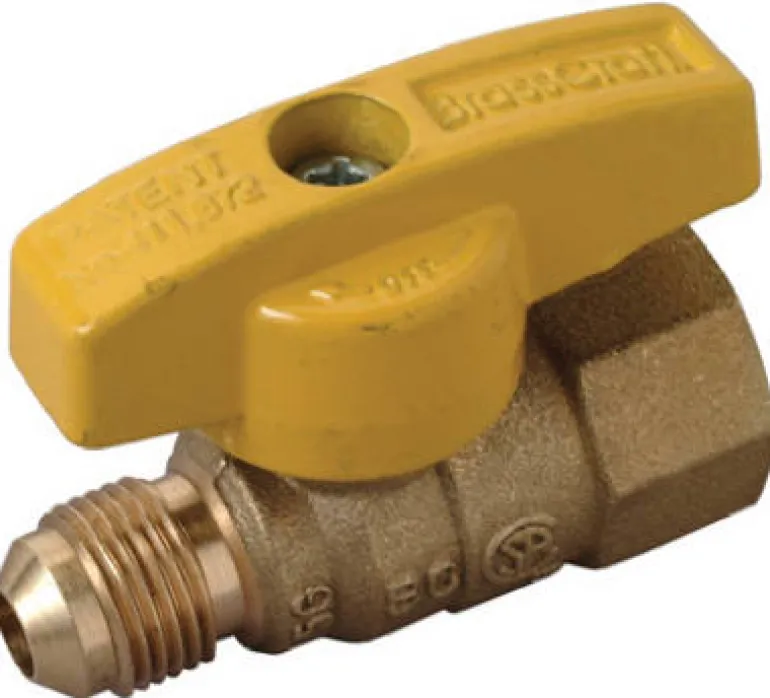 Eastman 3/8 in. Flare X 1/2 in. FIP Brass Gas Valve