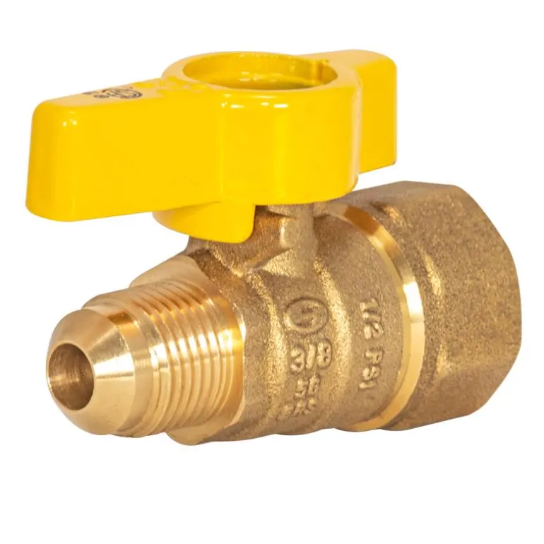 Eastman 3/8 in. Flare X 1/2 in. FIP Brass Gas Valve