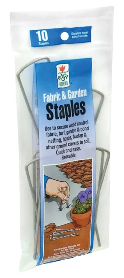 Easy Gardener 1 in. W X 4 in. L Steel Fabric and Garden Staples 10 pk