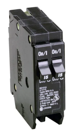 Eaton Cutler-Hammer 15/15 amps Tandem 2-Pole Circuit Breaker