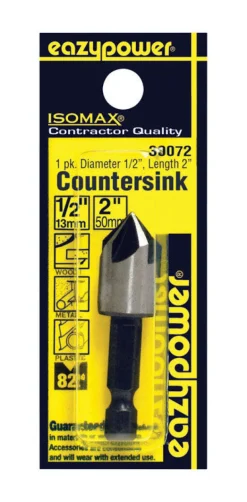 Eazypower Isomax 1/2 in. X 1/2 inch D Tool Steel Countersink Countersink Bit 1 pc