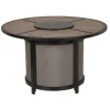 Edison Park LP Gas Fire Pit Table, Balcony Height, Gray Finish, 54-In. Diameter
