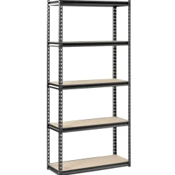 Edsal Black Steel Muscle Rack Adjustable Shelving Unit 1750 lbs. Capacity 72 H x 34 W x 14 D in.