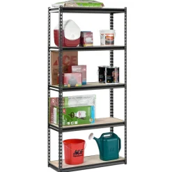 Edsal Black Steel Muscle Rack Adjustable Shelving Unit 1750 lbs. Capacity 72 H x 34 W x 14 D in.