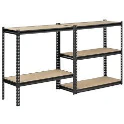 Edsal Black Steel Muscle Rack Adjustable Shelving Unit 1750 lbs. Capacity 72 H x 34 W x 14 D in.