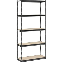 Edsal Black Steel Muscle Rack Adjustable Shelving Unit 1750 lbs. Capacity 72 H x 34 W x 14 D in.