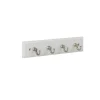 E.H. Tate & Co. 8.75 in. L Satin Nickel White Zinc Traditional Key Rack 1 pk