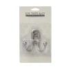 E.H. Tate & Co. Satin Nickel Silver Metal Double Hook 1 pk