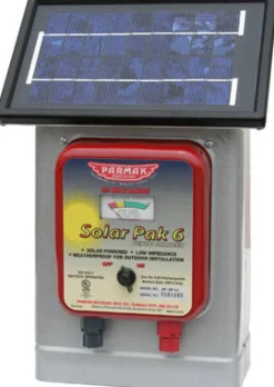 Electric Fence Charger, 25-Mile, Solar-Pak, 6-Volt Battery