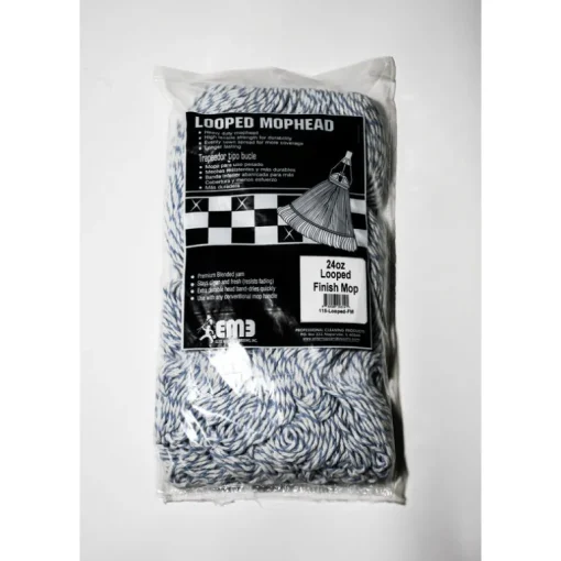 Elite Mops and Brooms 24 oz. Looped Cotton/Synthetic Blend Mop Refill 1 pk