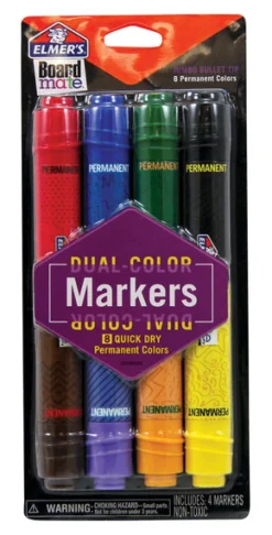 Elmer's Boardmate Assorted Bullet Tip Permanent Marker 4 pk