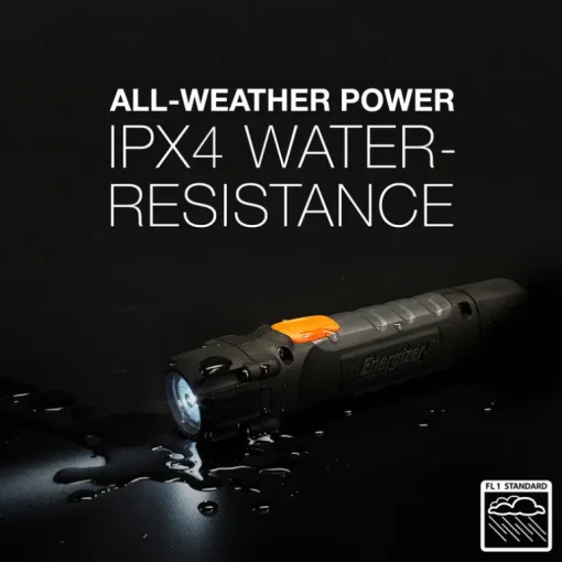 Energizer Hard Case 300 lm Black LED Work Light Flashlight AA Battery