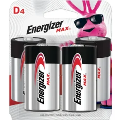 Energizer Max D Alkaline Batteries 4 pk Carded