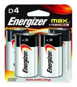 Energizer MAX D Alkaline Batteries 4 pk Carded (Pack of 12)